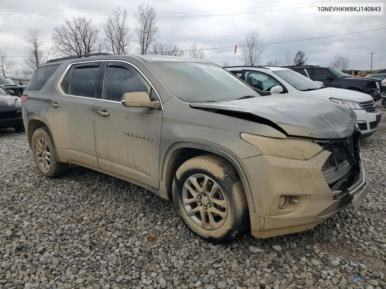1GNEVHKW8KJ140843 2019 Chevrolet Traverse Lt