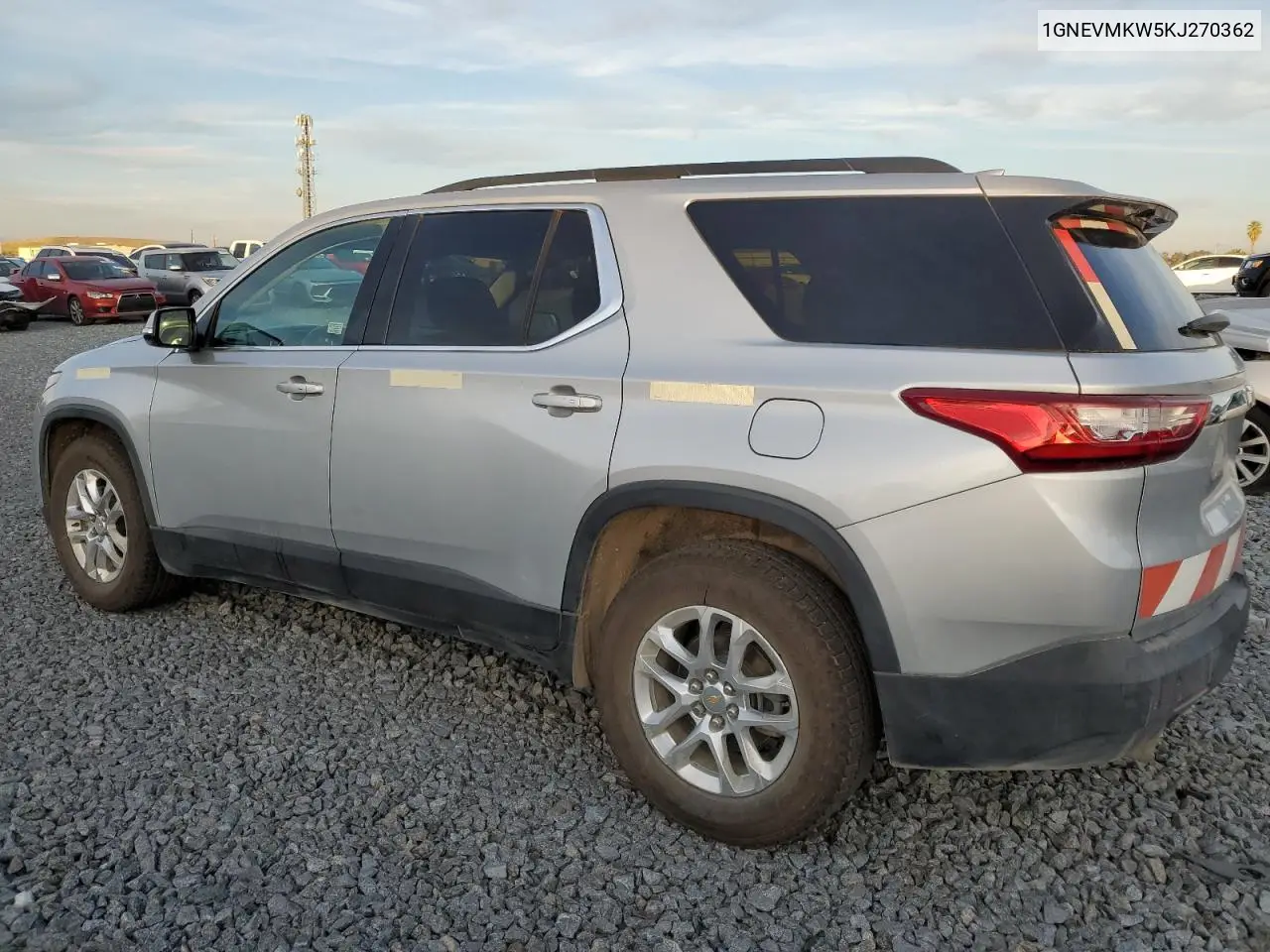 1GNEVMKW5KJ270362 2019 Chevrolet Traverse Lt