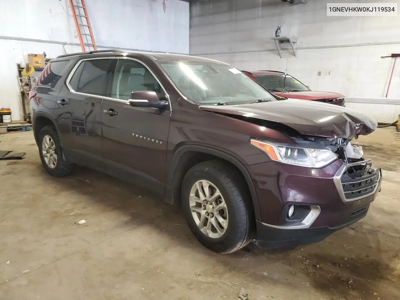 1GNEVHKW0KJ119534 2019 Chevrolet Traverse Lt