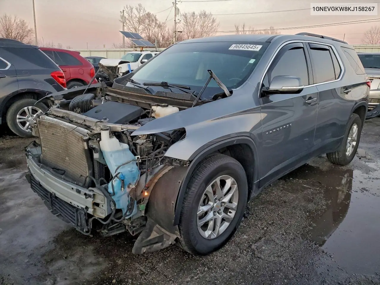 1GNEVGKW8KJ158267 2019 Chevrolet Traverse Lt