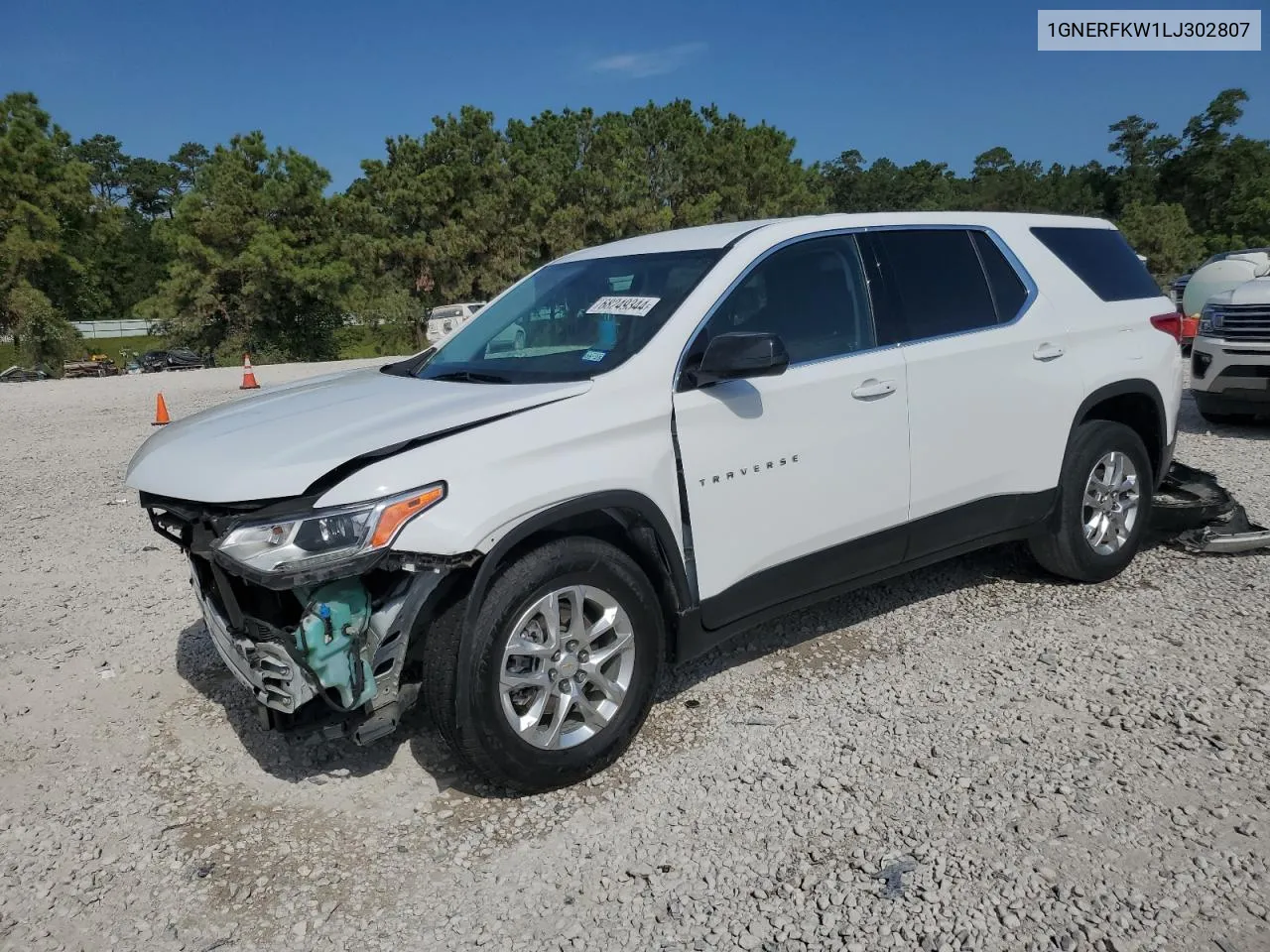 2020 Chevrolet Traverse Ls VIN: 1GNERFKW1LJ302807 Lot: 68249344