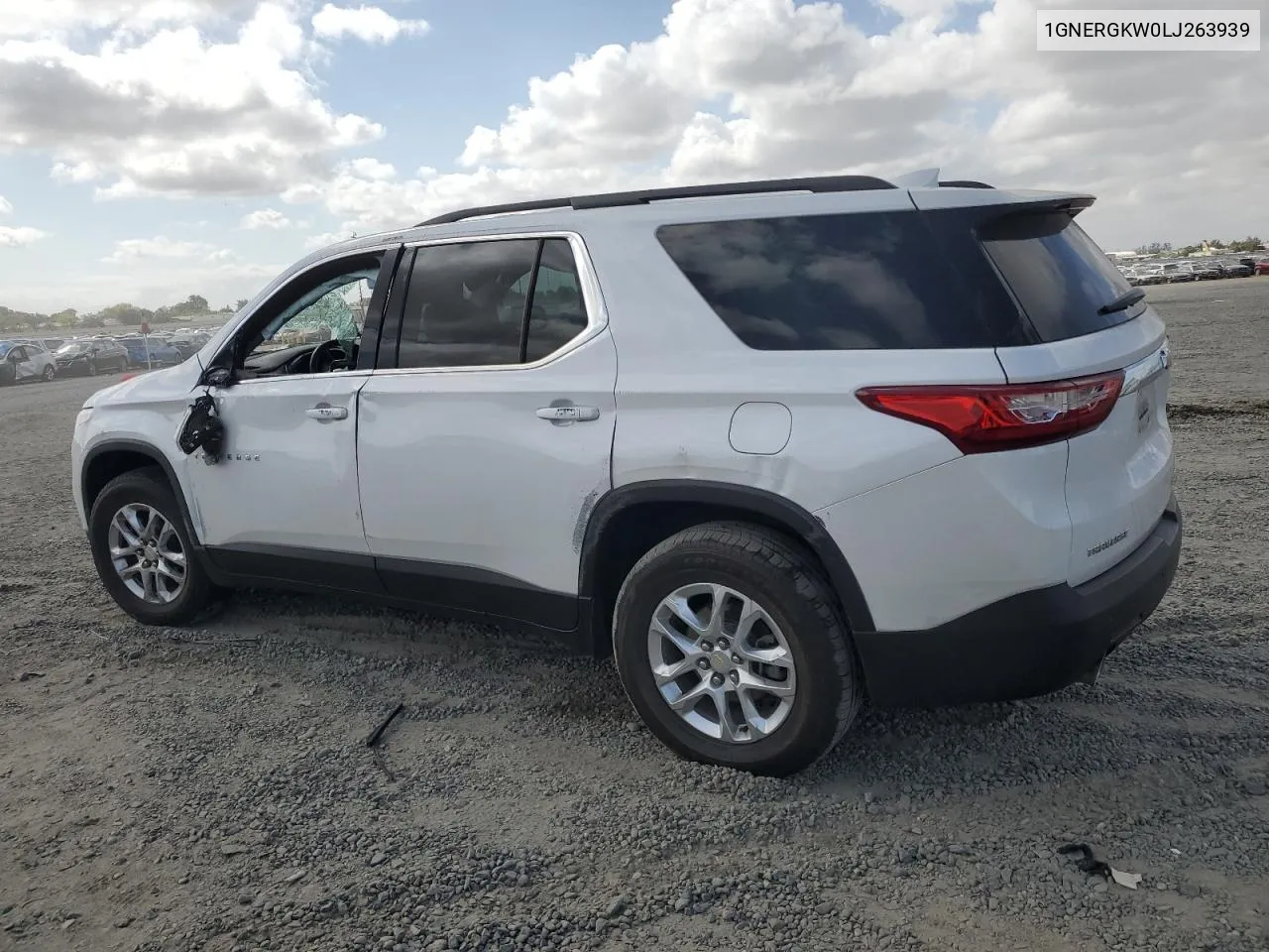 2020 Chevrolet Traverse Lt VIN: 1GNERGKW0LJ263939 Lot: 71496044