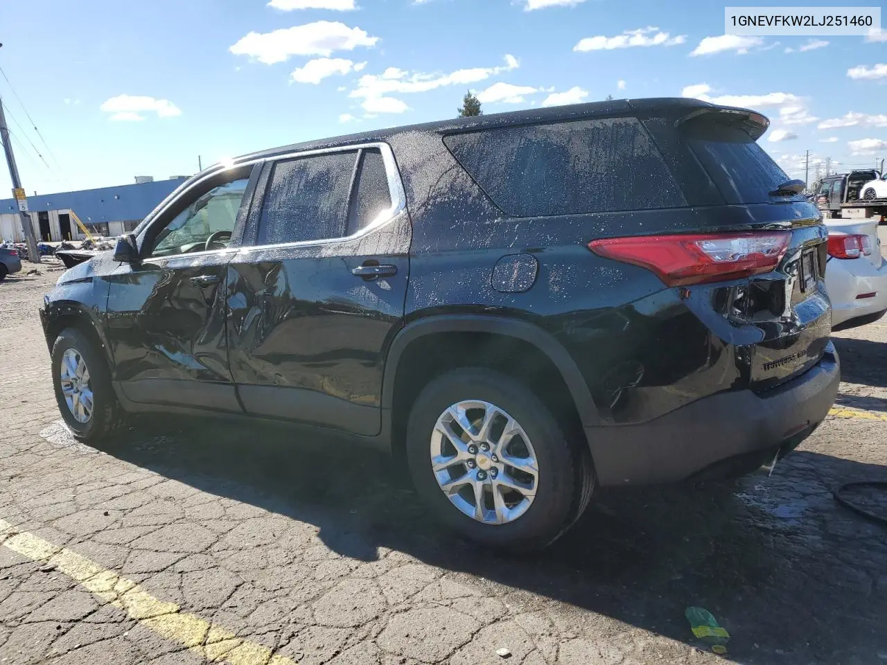 1GNEVFKW2LJ251460 2020 Chevrolet Traverse Ls