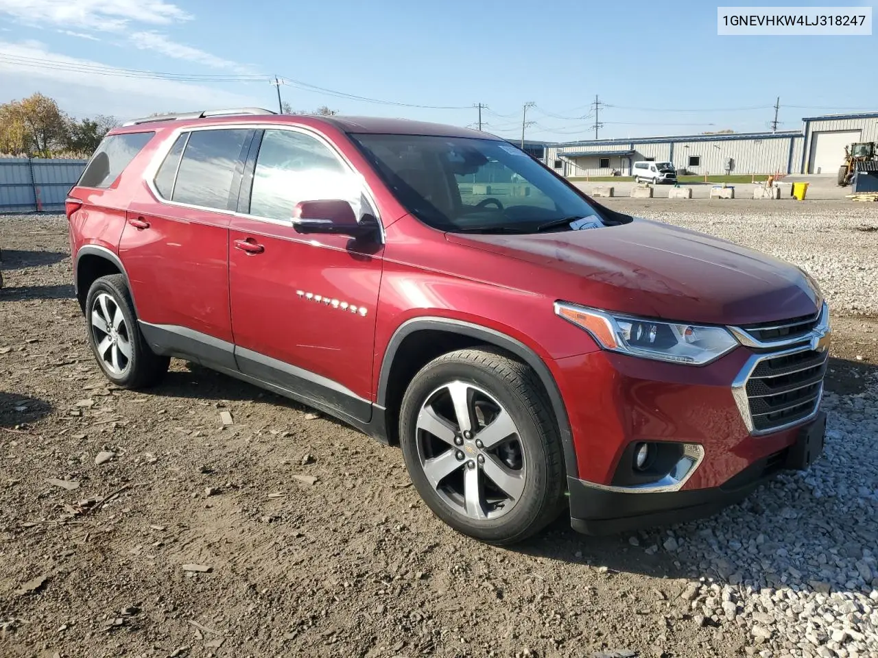 1GNEVHKW4LJ318247 2020 Chevrolet Traverse Lt