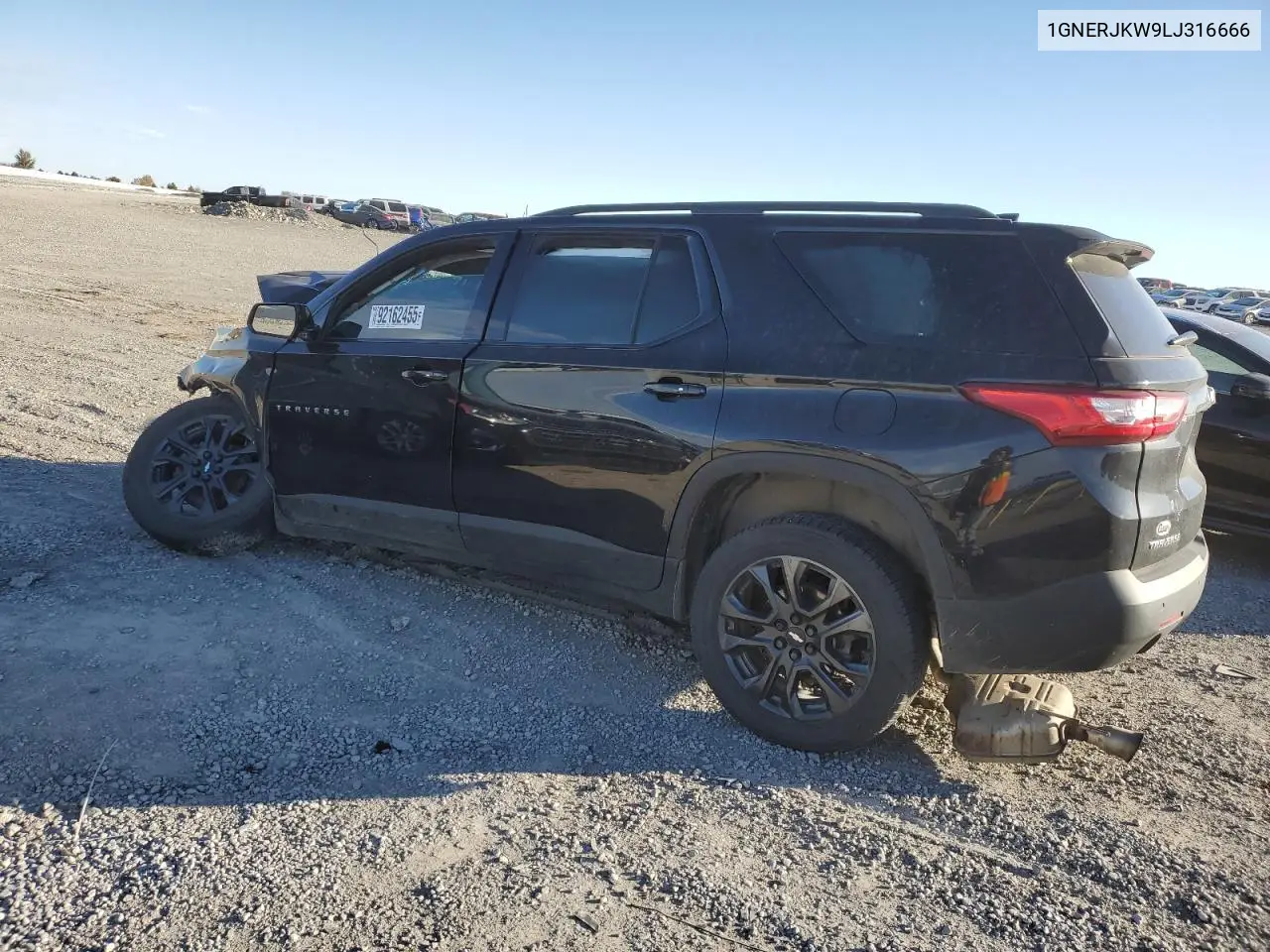 1GNERJKW9LJ316666 2020 Chevrolet Traverse Rs