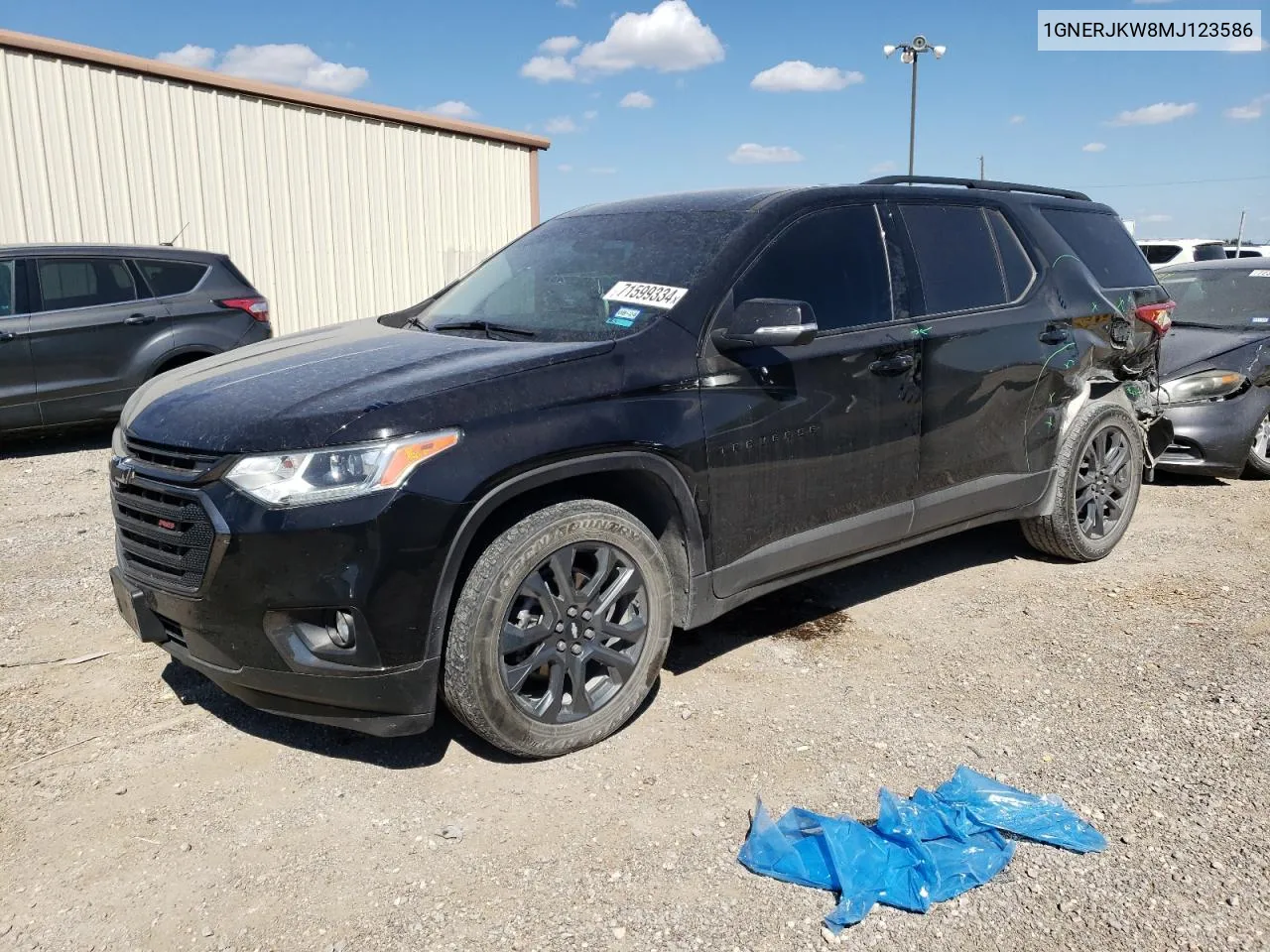 2021 Chevrolet Traverse Rs VIN: 1GNERJKW8MJ123586 Lot: 71599334