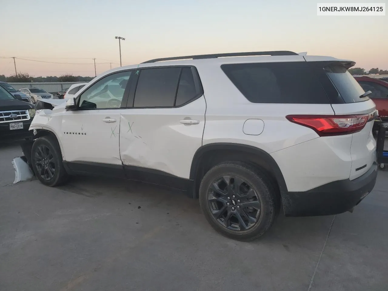 2021 Chevrolet Traverse Rs VIN: 1GNERJKW8MJ264125 Lot: 72161674