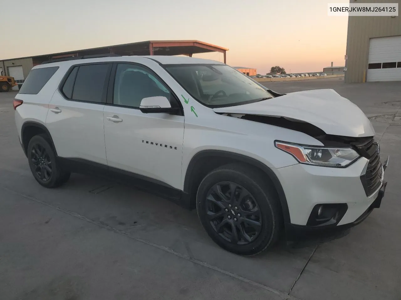 2021 Chevrolet Traverse Rs VIN: 1GNERJKW8MJ264125 Lot: 72161674