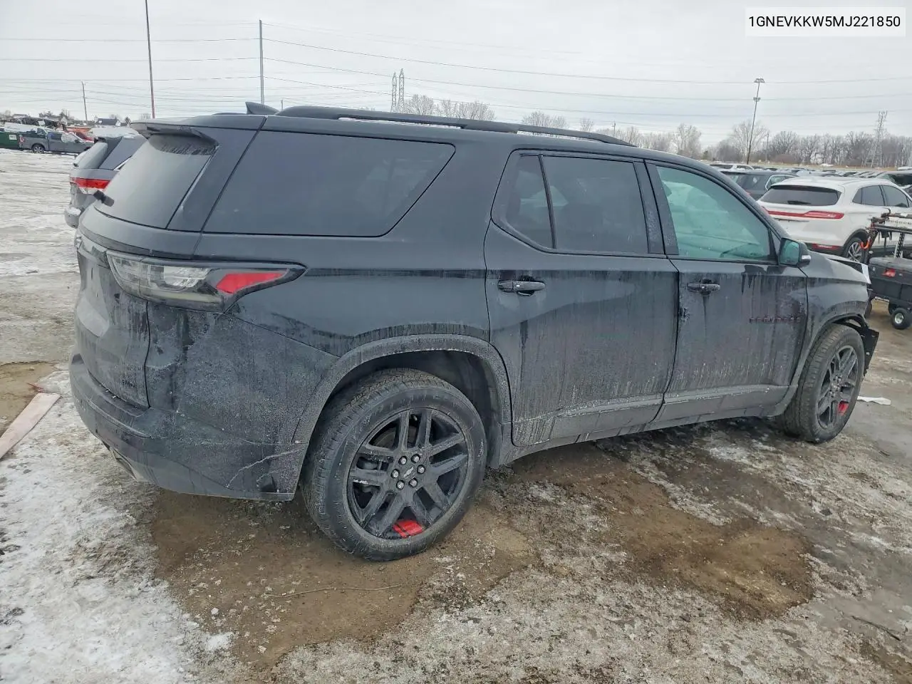 1GNEVKKW5MJ221850 2021 Chevrolet Traverse Premier