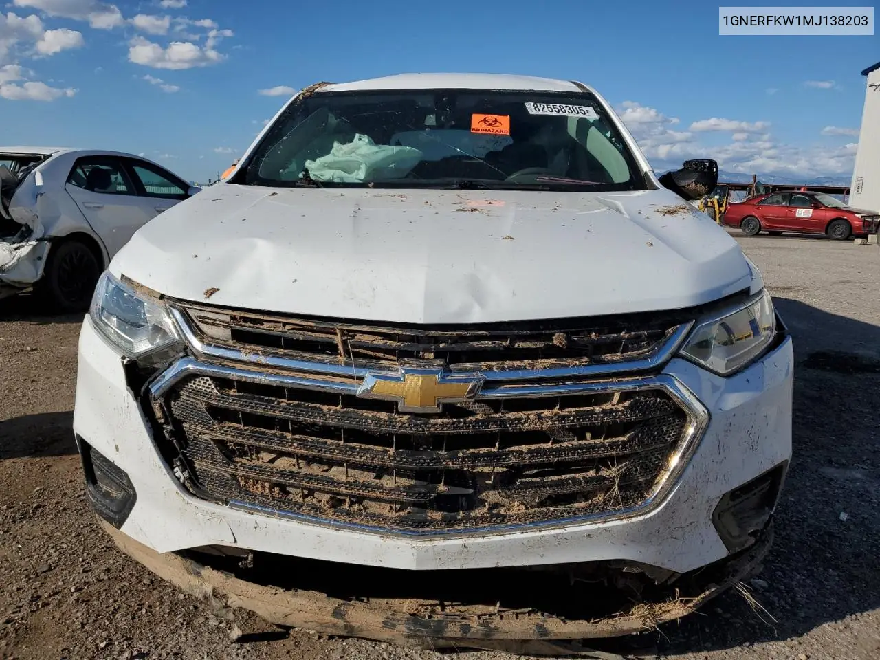 1GNERFKW1MJ138203 2021 Chevrolet Traverse Ls