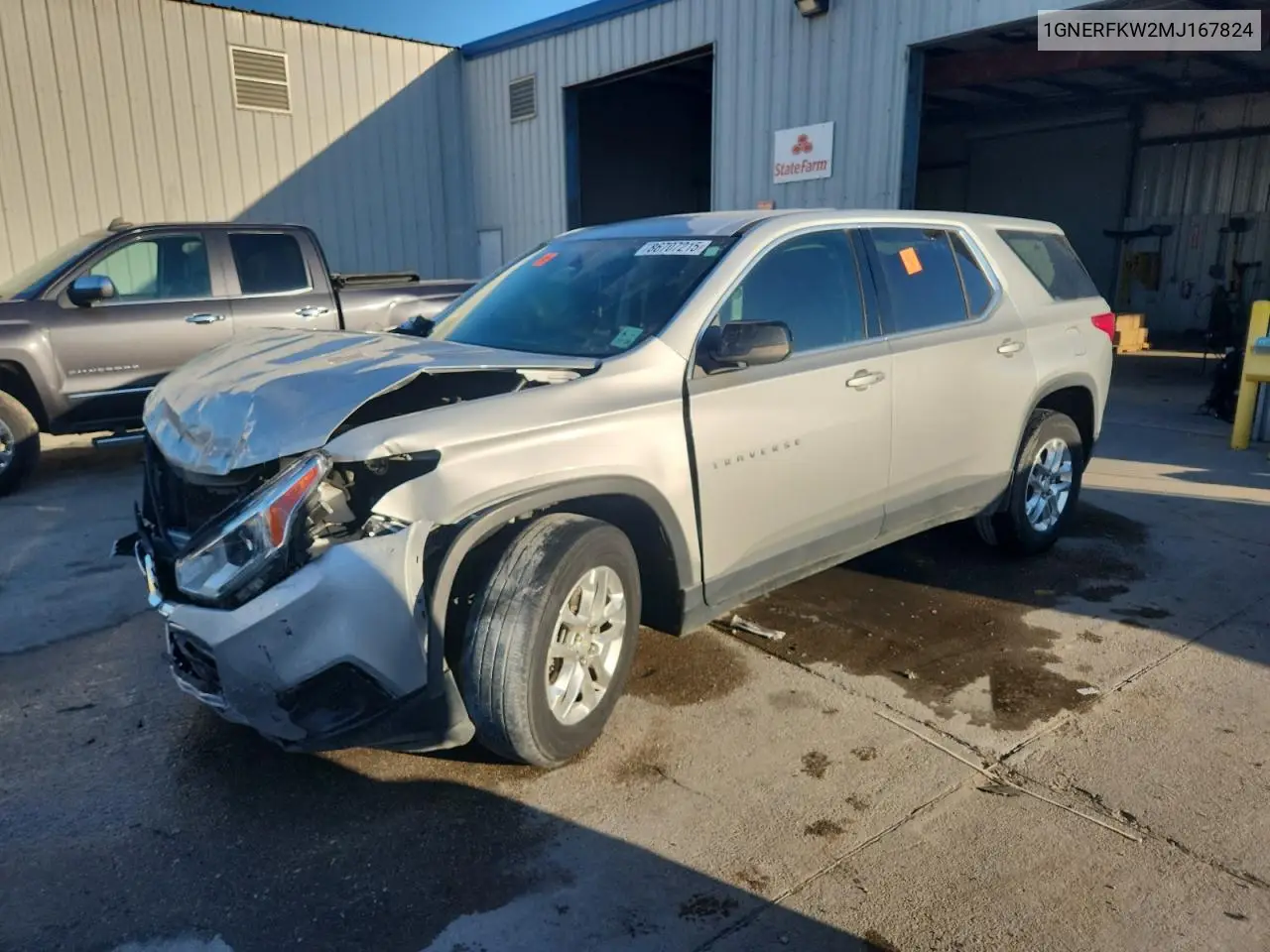 1GNERFKW2MJ167824 2021 Chevrolet Traverse Ls