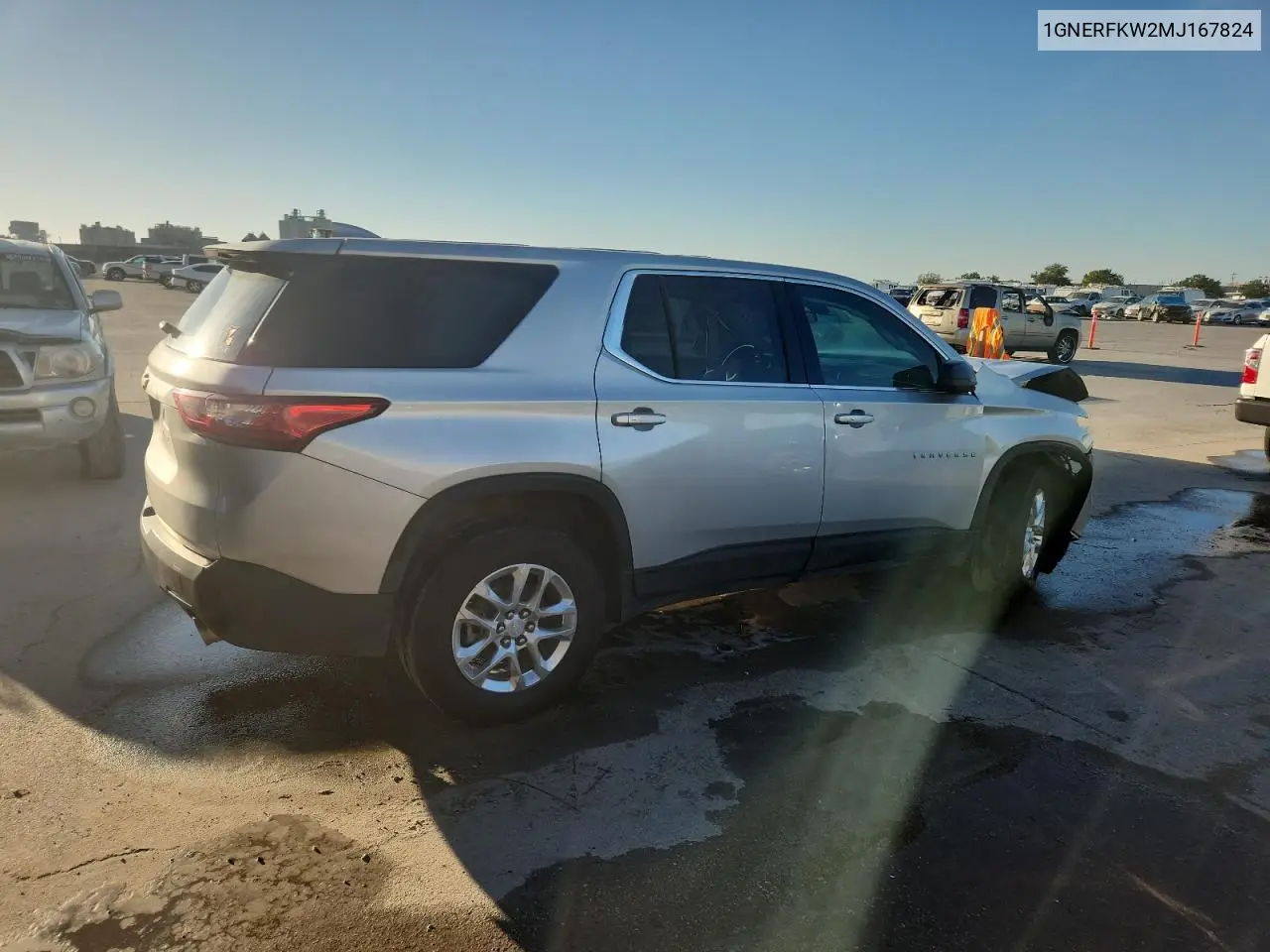 1GNERFKW2MJ167824 2021 Chevrolet Traverse Ls
