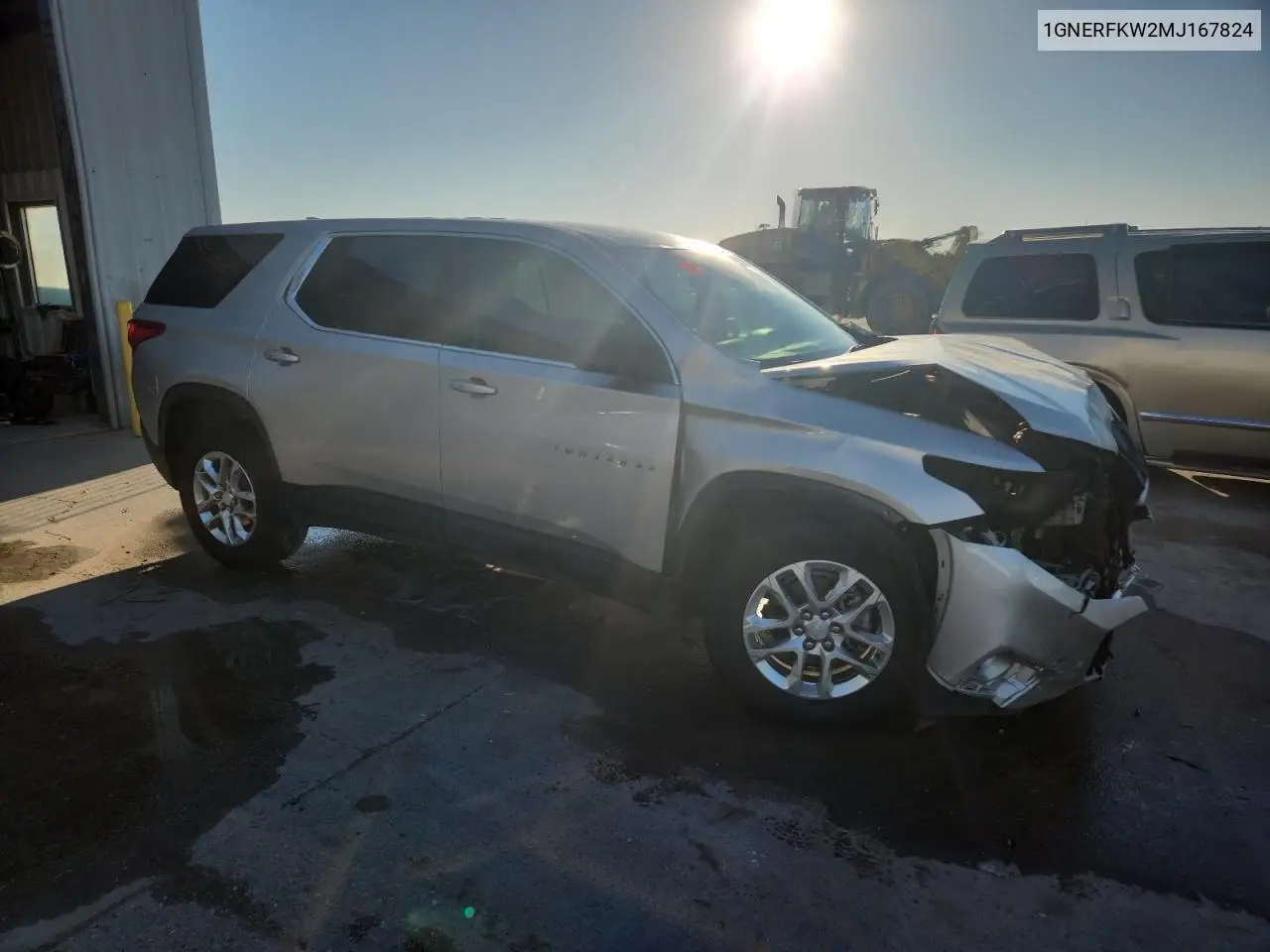 1GNERFKW2MJ167824 2021 Chevrolet Traverse Ls