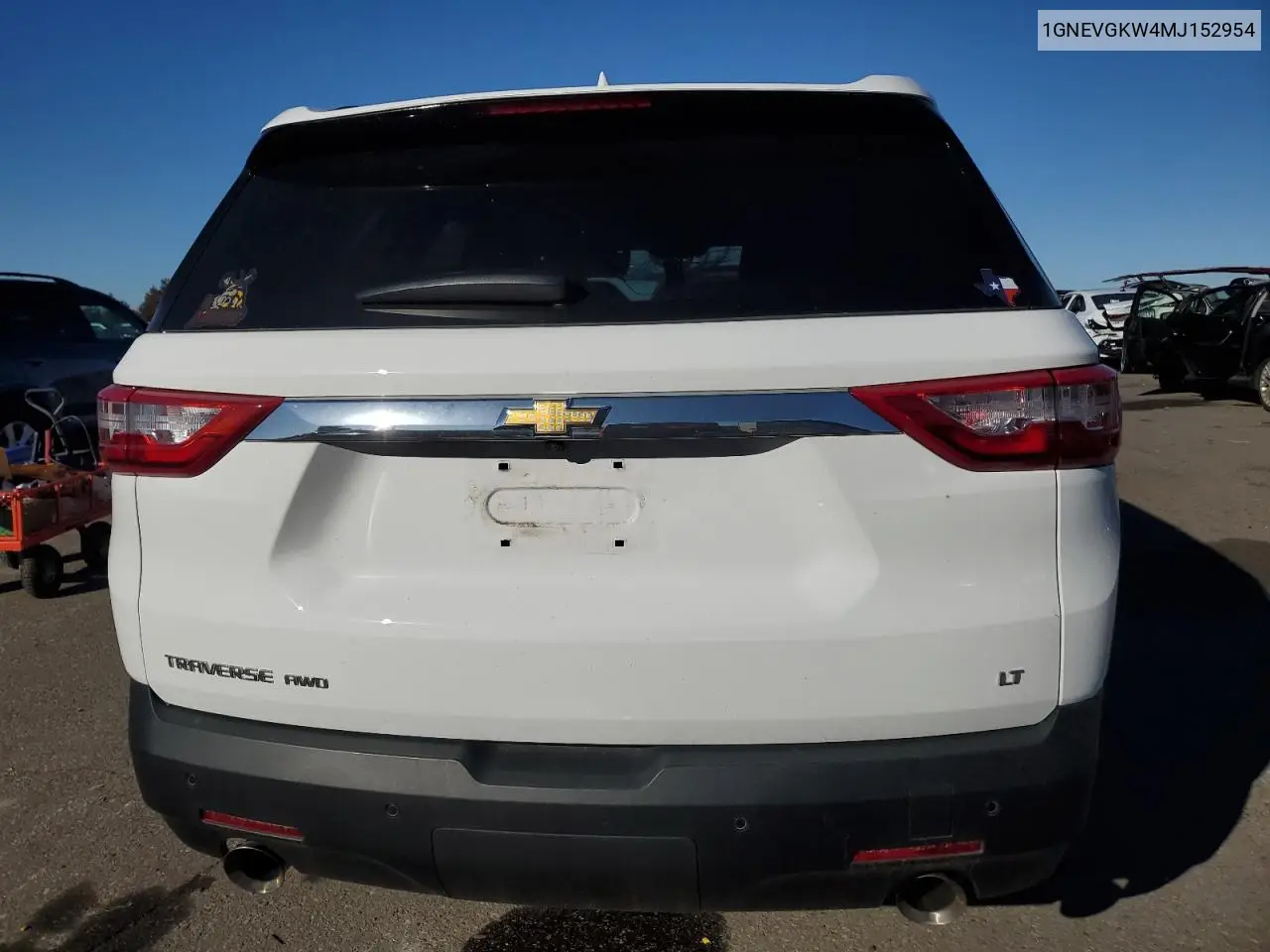 1GNEVGKW4MJ152954 2021 Chevrolet Traverse Lt