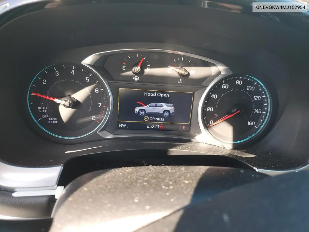 1GNEVGKW4MJ152954 2021 Chevrolet Traverse Lt