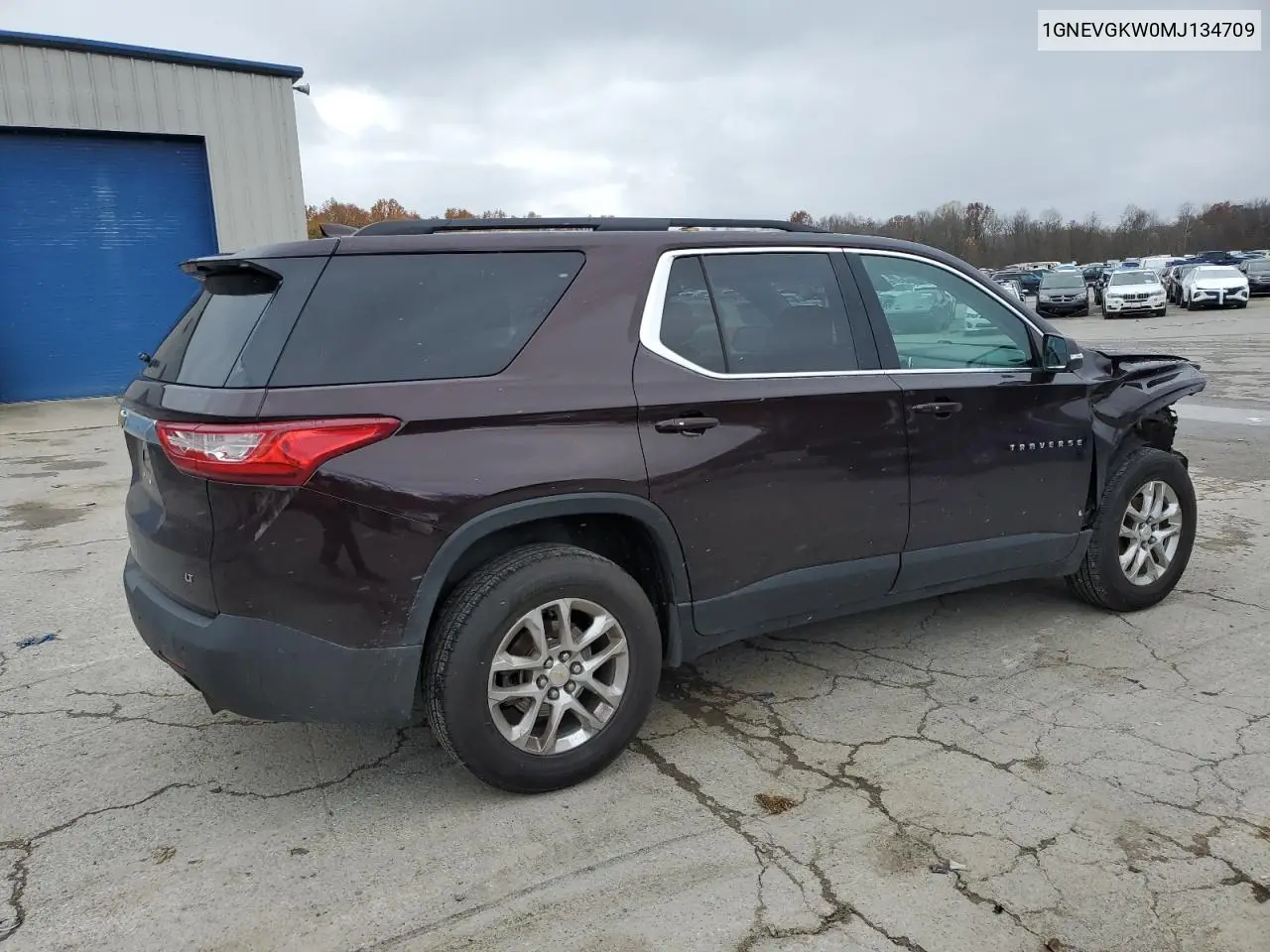 1GNEVGKW0MJ134709 2021 Chevrolet Traverse Lt