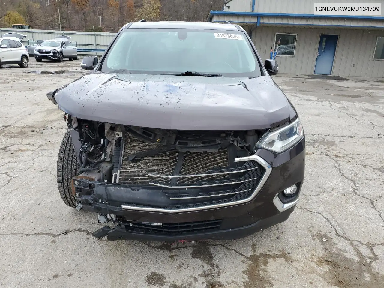 1GNEVGKW0MJ134709 2021 Chevrolet Traverse Lt