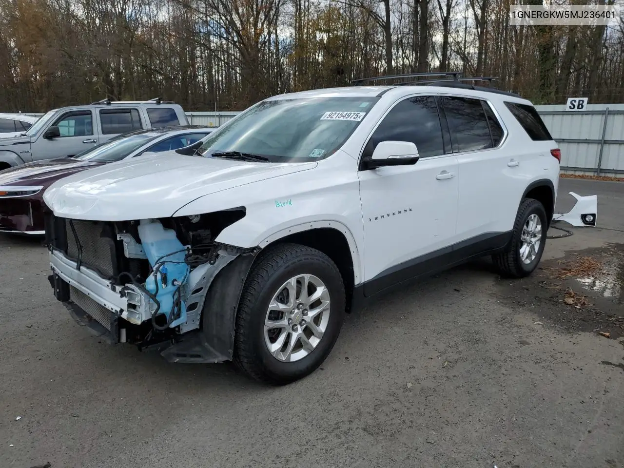 1GNERGKW5MJ236401 2021 Chevrolet Traverse Lt
