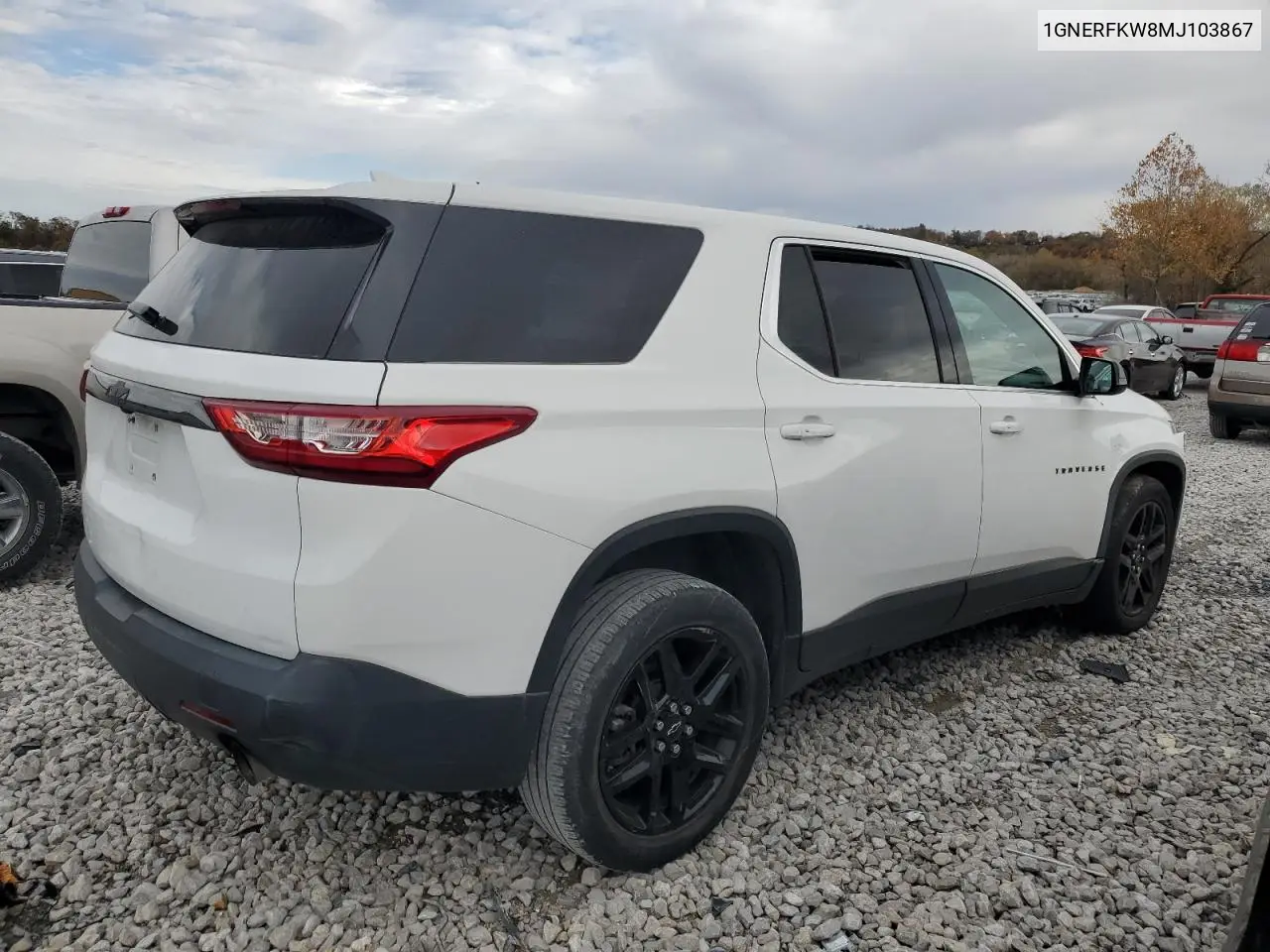 1GNERFKW8MJ103867 2021 Chevrolet Traverse Ls