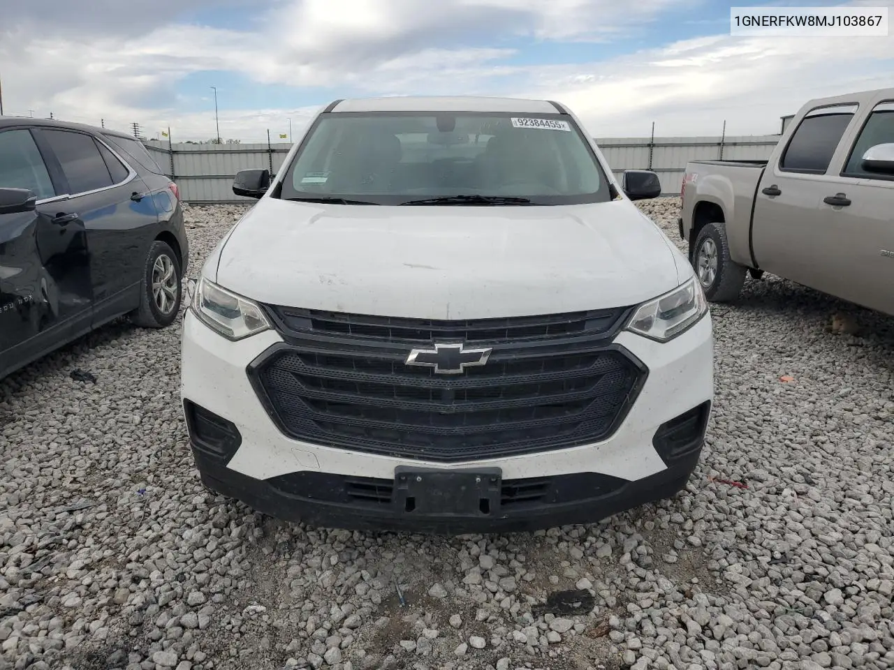 1GNERFKW8MJ103867 2021 Chevrolet Traverse Ls