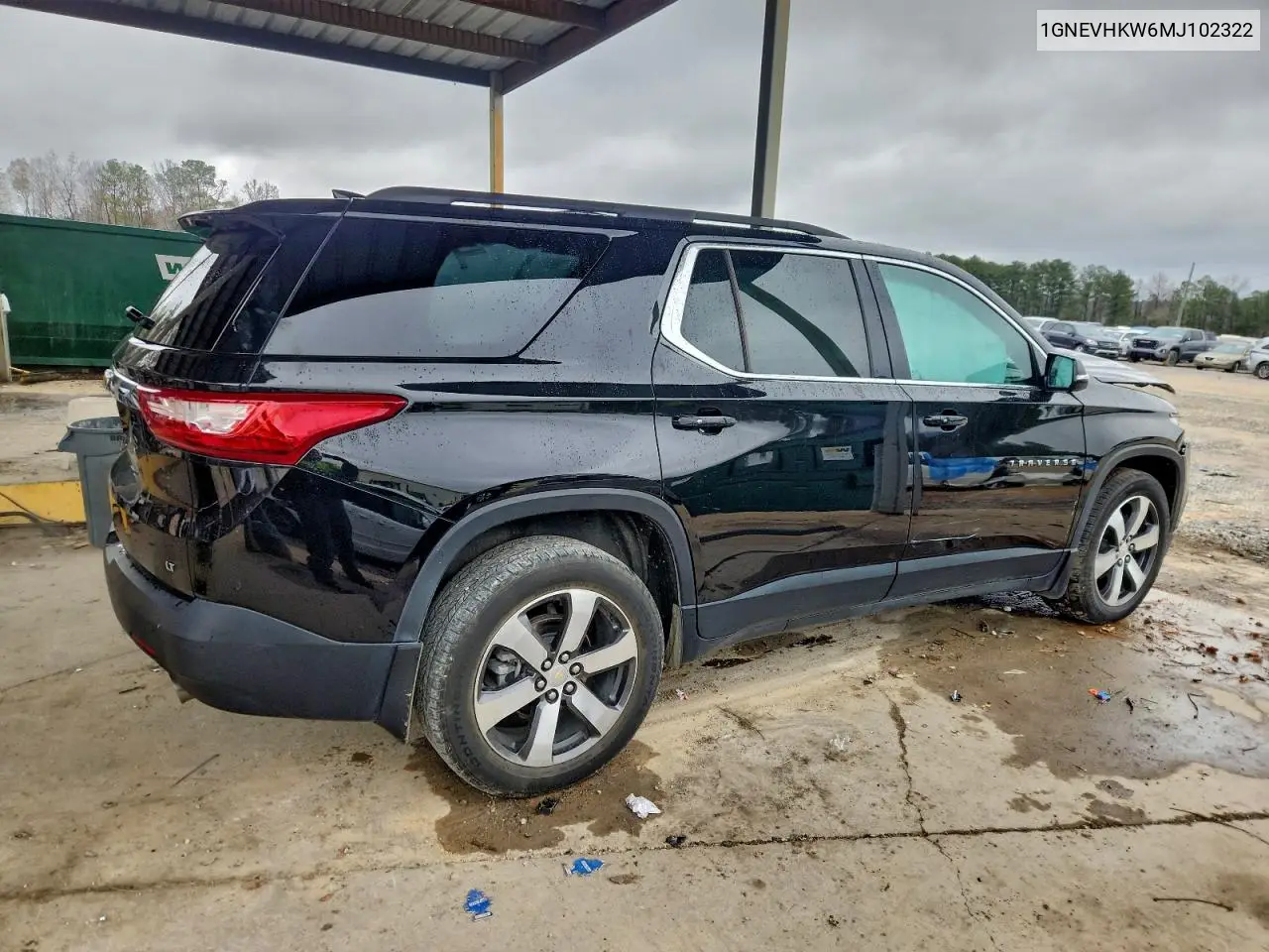 1GNEVHKW6MJ102322 2021 Chevrolet Traverse Lt