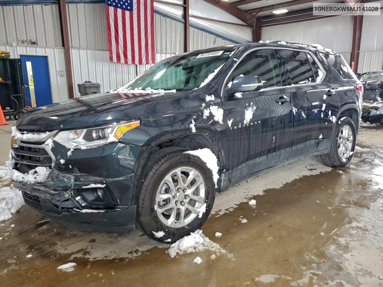 1GNERGKW5MJ141028 2021 Chevrolet Traverse Lt