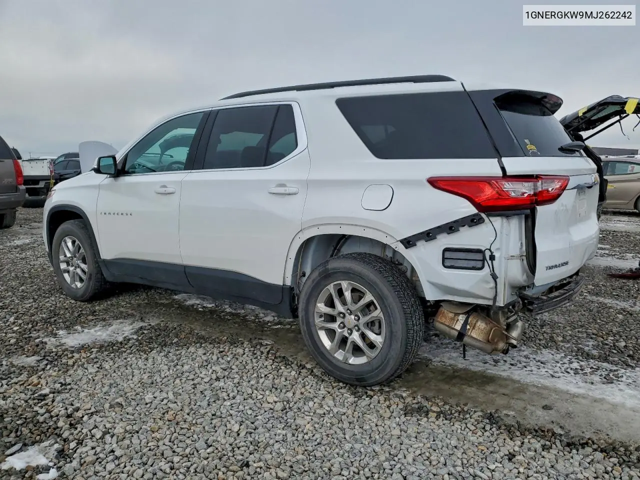 1GNERGKW9MJ262242 2021 Chevrolet Traverse Lt