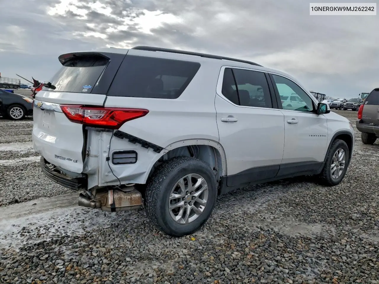 1GNERGKW9MJ262242 2021 Chevrolet Traverse Lt