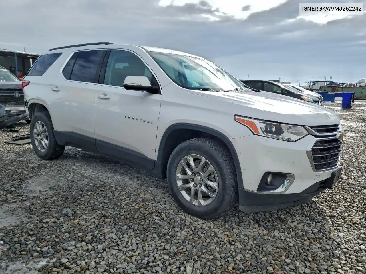 1GNERGKW9MJ262242 2021 Chevrolet Traverse Lt