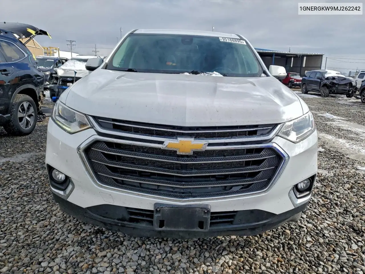 1GNERGKW9MJ262242 2021 Chevrolet Traverse Lt