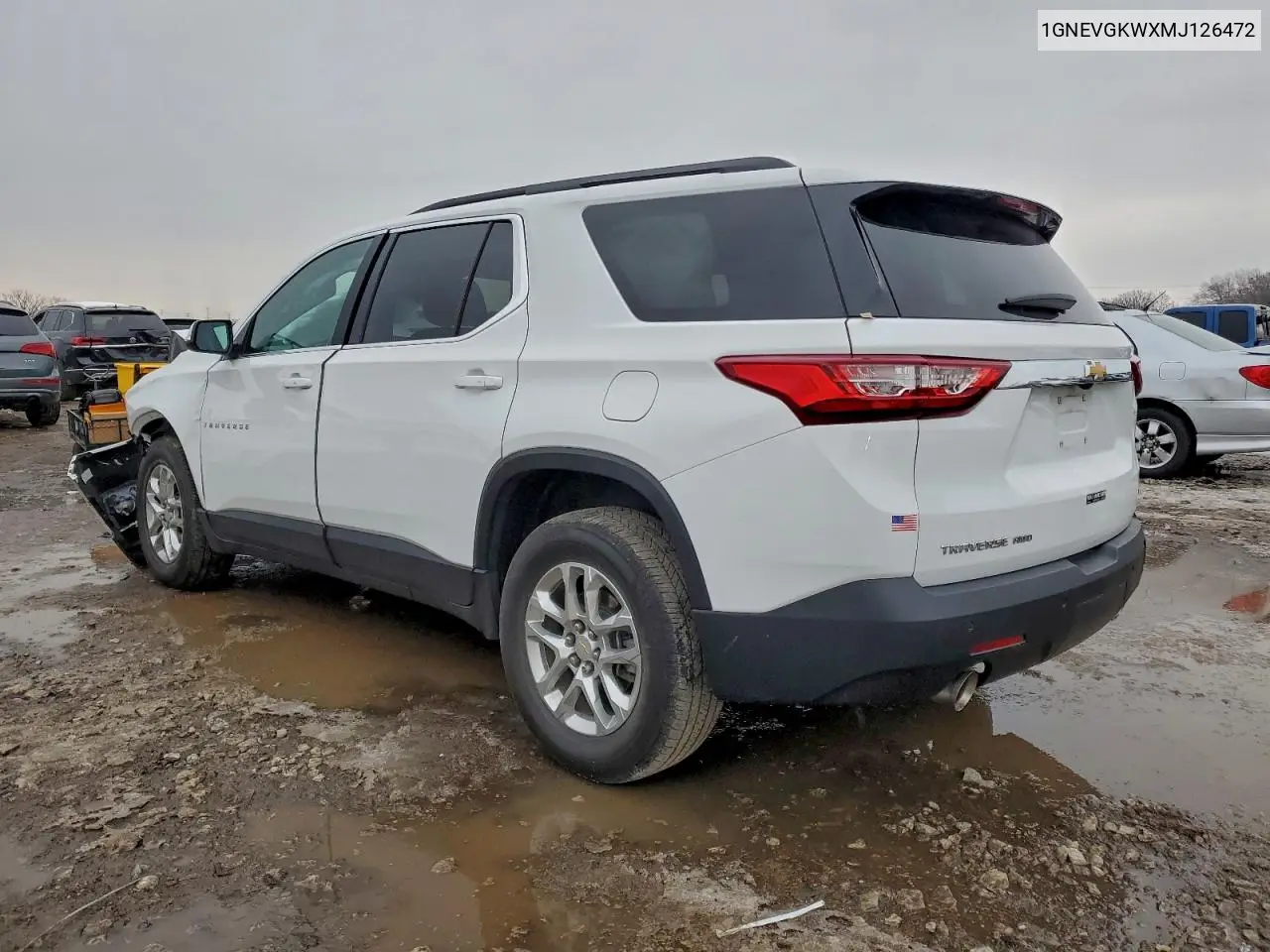 1GNEVGKWXMJ126472 2021 Chevrolet Traverse Lt