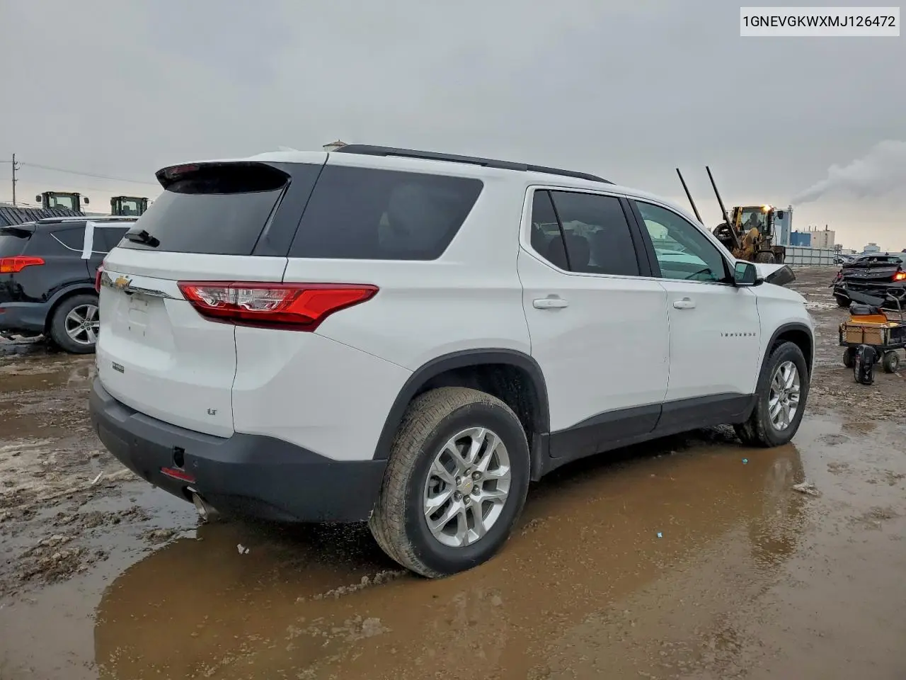 1GNEVGKWXMJ126472 2021 Chevrolet Traverse Lt