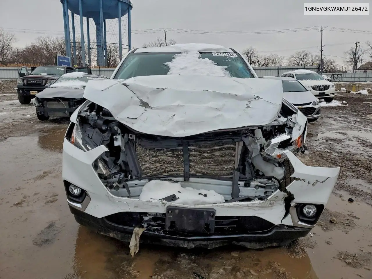 1GNEVGKWXMJ126472 2021 Chevrolet Traverse Lt