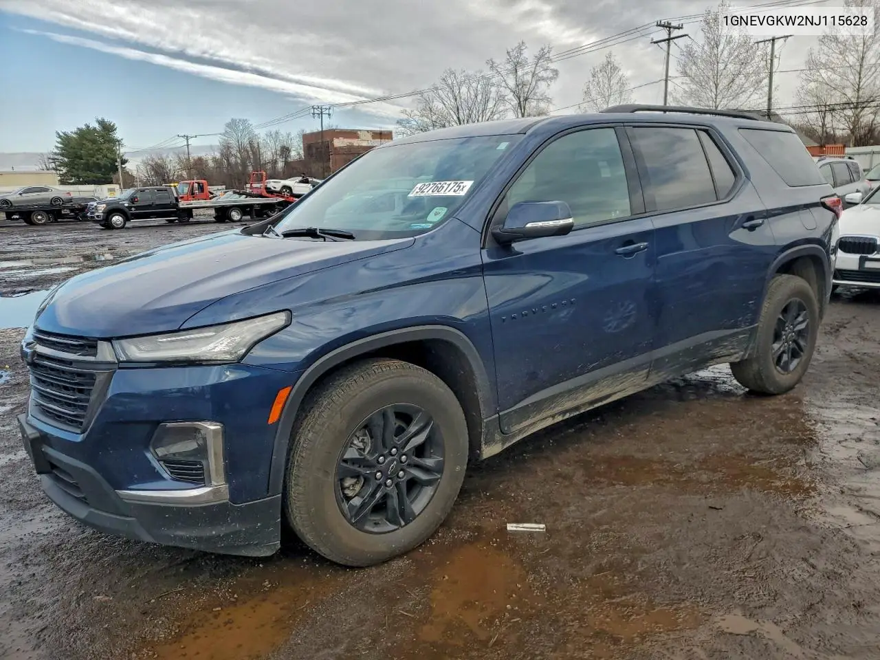 1GNEVGKW2NJ115628 2022 Chevrolet Traverse Lt