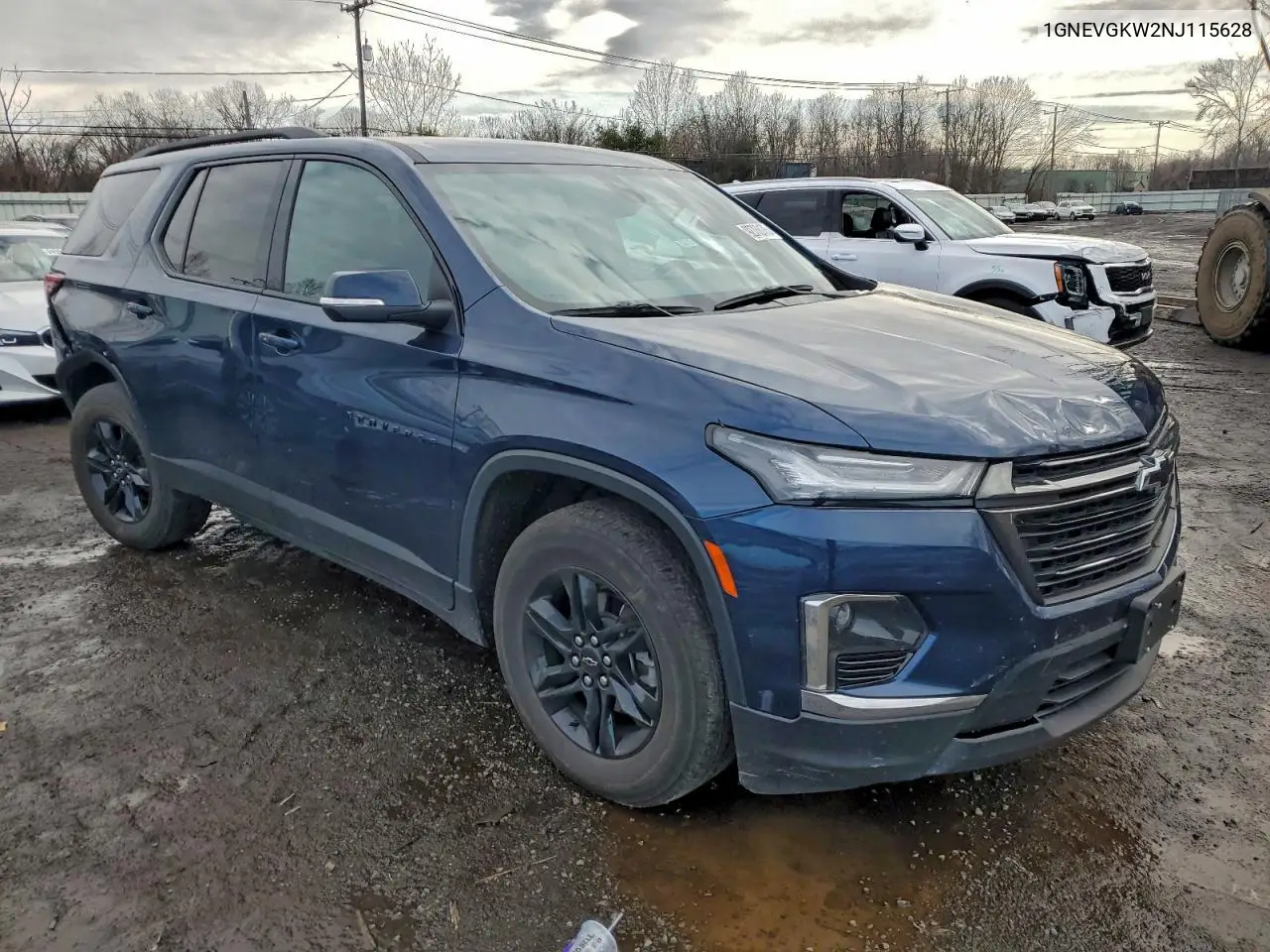 1GNEVGKW2NJ115628 2022 Chevrolet Traverse Lt
