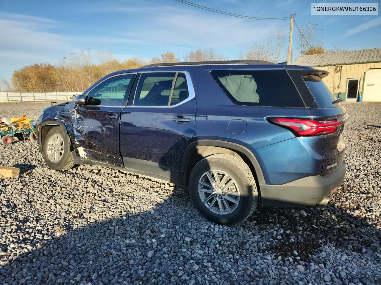 1GNERGKW9NJ166306 2022 Chevrolet Traverse Lt