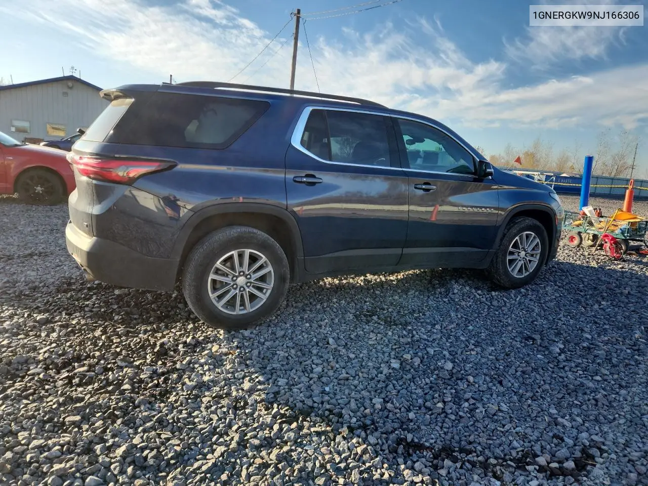 1GNERGKW9NJ166306 2022 Chevrolet Traverse Lt