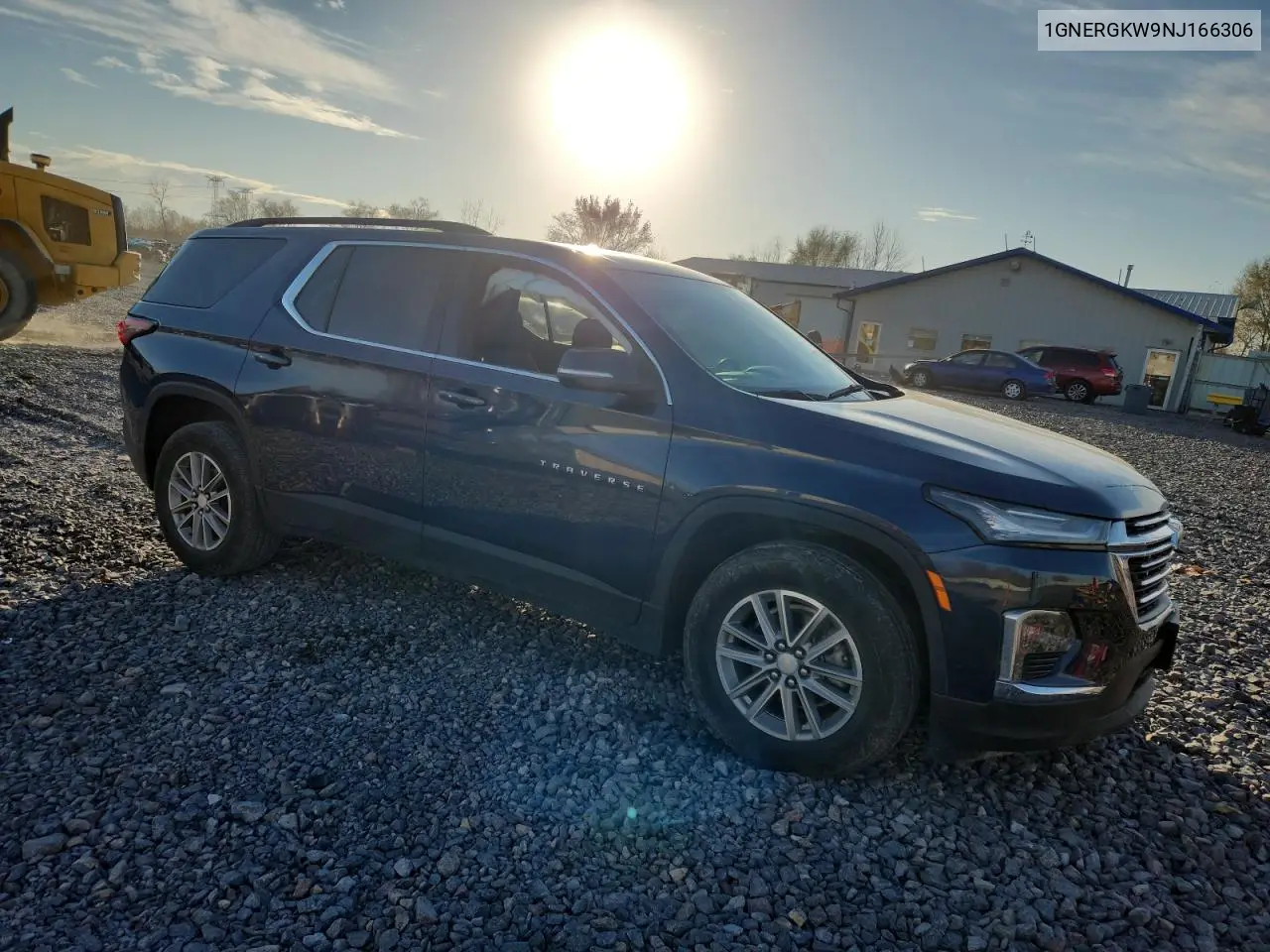 1GNERGKW9NJ166306 2022 Chevrolet Traverse Lt