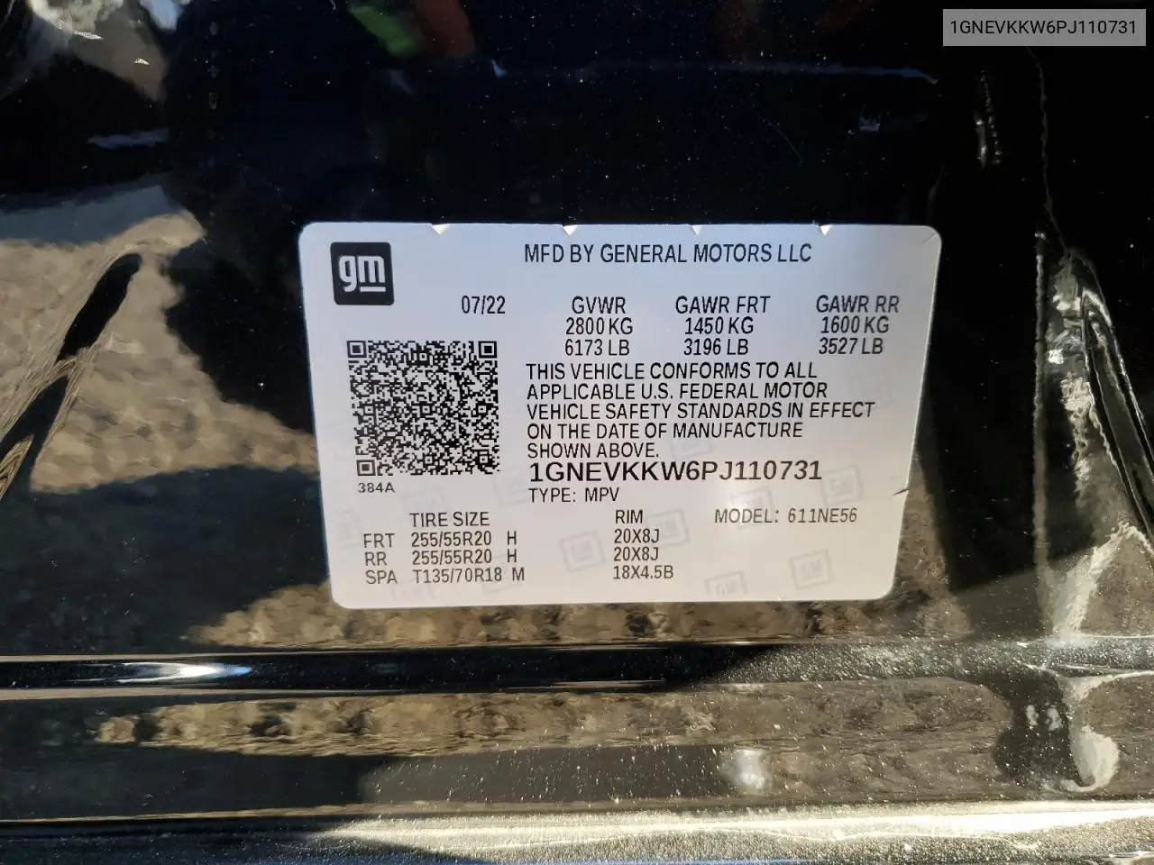 1GNEVKKW6PJ110731 2023 Chevrolet Traverse Premier