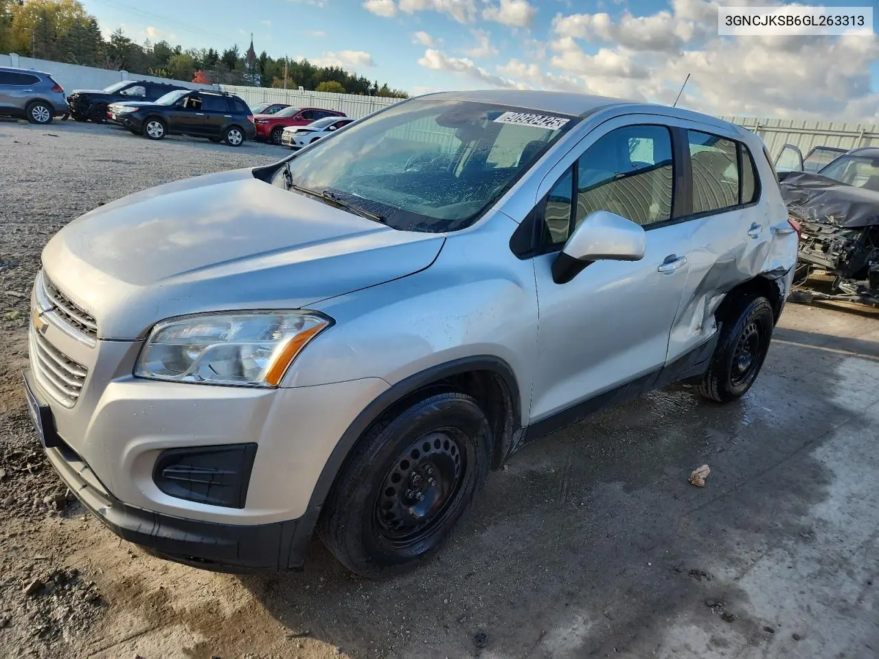 3GNCJKSB6GL263313 2016 Chevrolet Trax Ls