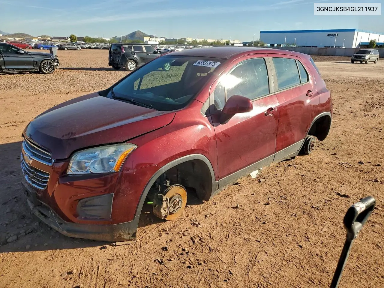 3GNCJKSB4GL211937 2016 Chevrolet Trax Ls