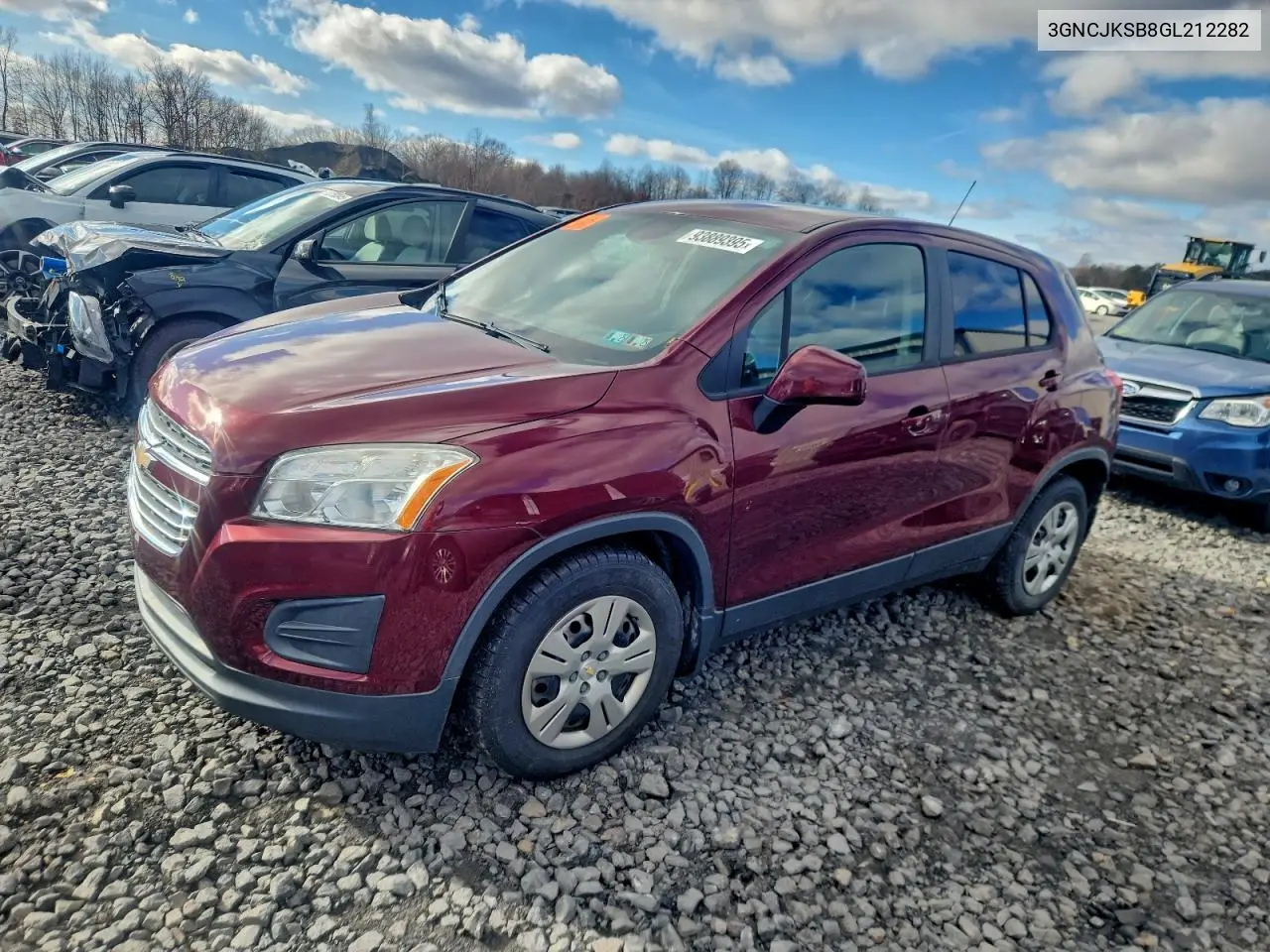 3GNCJKSB8GL212282 2016 Chevrolet Trax Ls