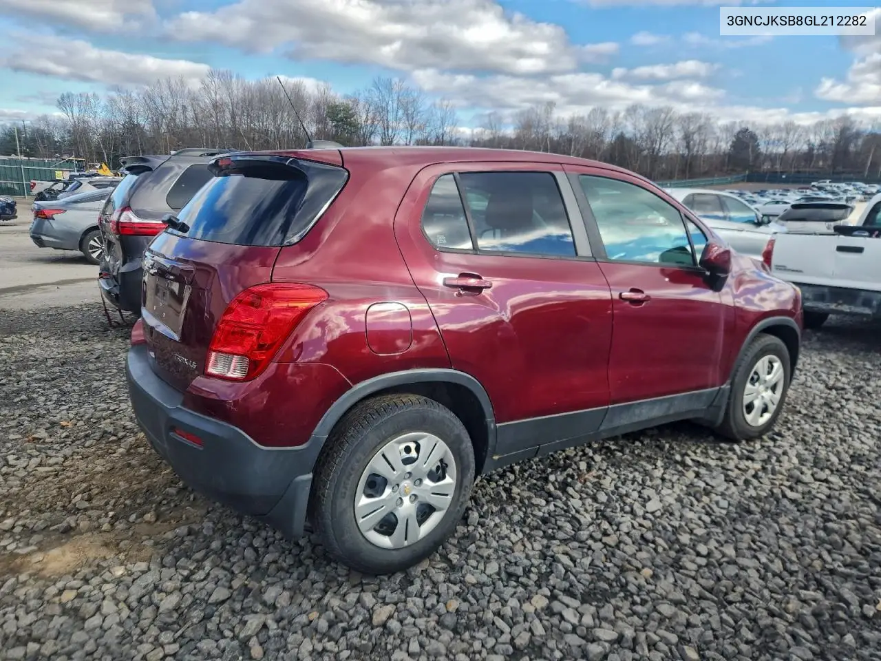 3GNCJKSB8GL212282 2016 Chevrolet Trax Ls