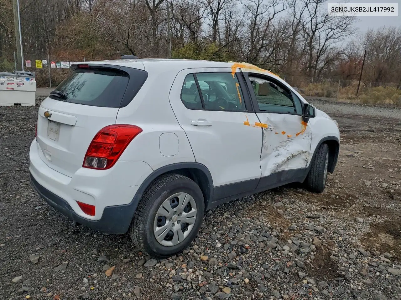 3GNCJKSB2JL417992 2018 Chevrolet Trax Ls