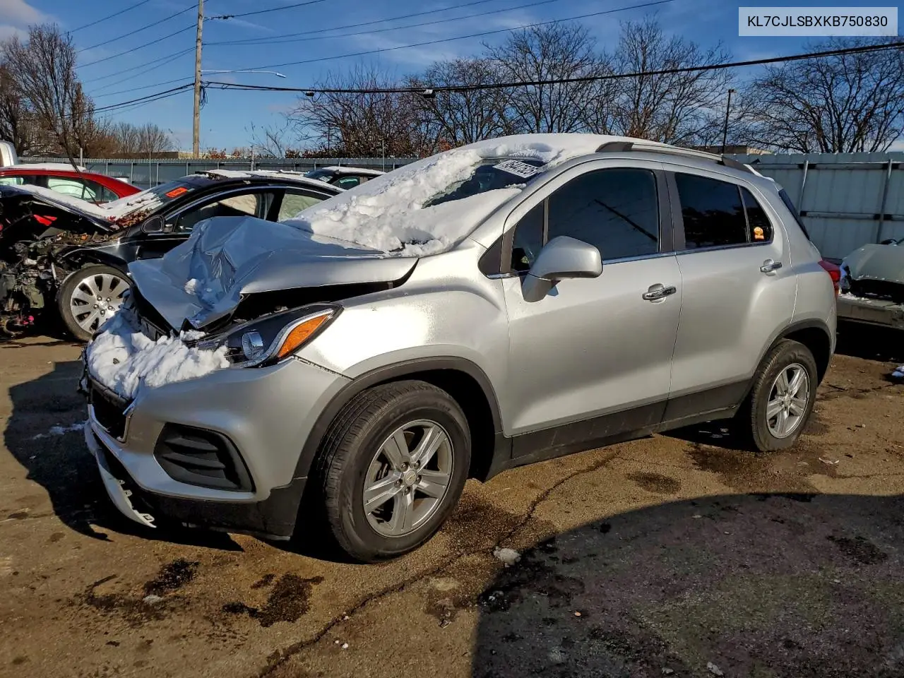KL7CJLSBXKB750830 2019 Chevrolet Trax 1Lt