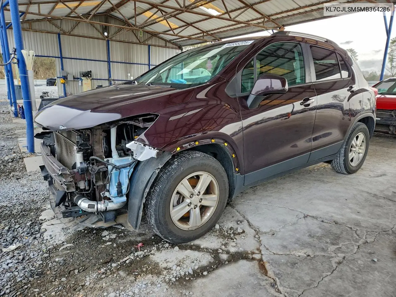 KL7CJLSM5MB364286 2021 Chevrolet Trax 1Lt