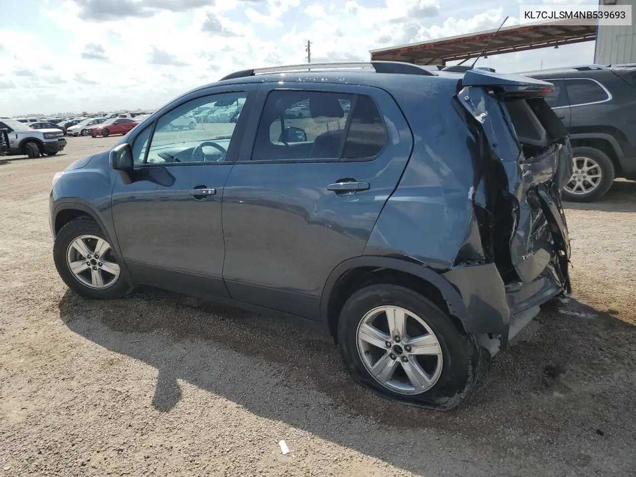 KL7CJLSM4NB539693 2022 Chevrolet Trax 1Lt