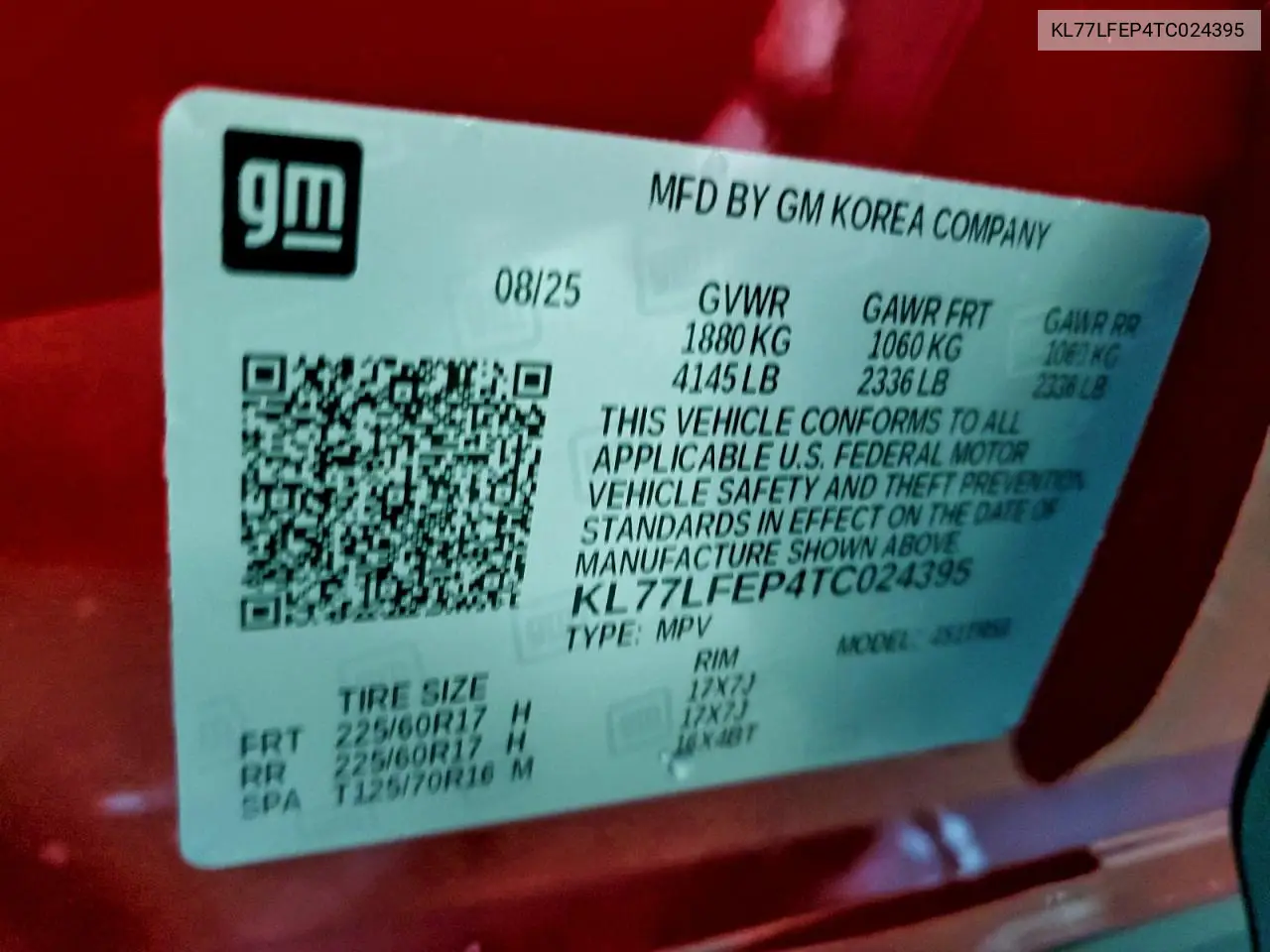 KL77LFEP4TC024395 2026 Chevrolet Trax Ls
