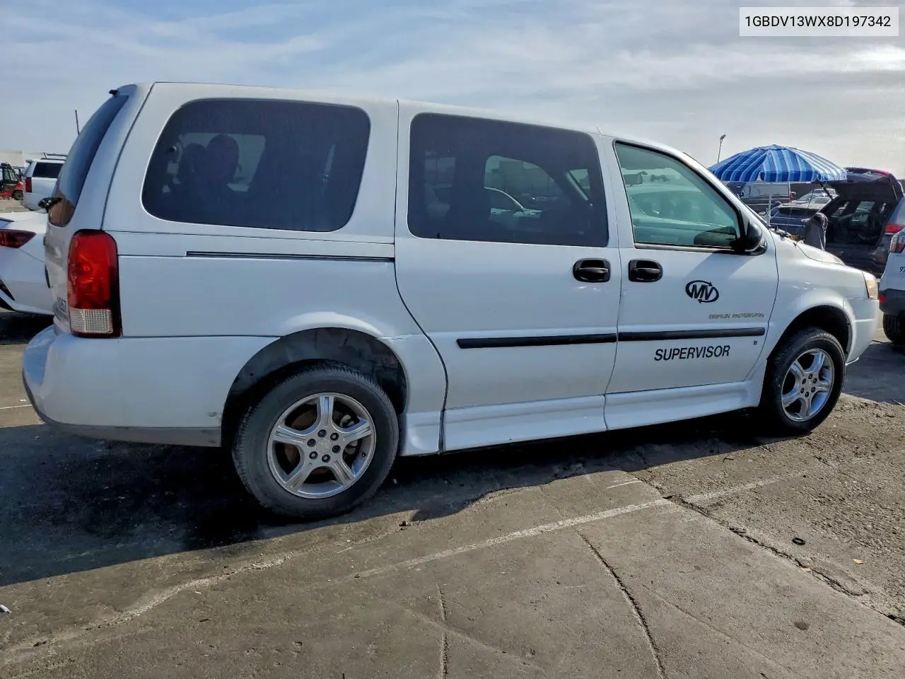 1GBDV13WX8D197342 2008 Chevrolet Uplander Incomplete
