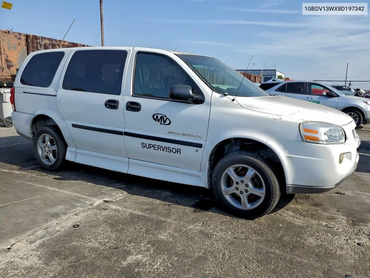 1GBDV13WX8D197342 2008 Chevrolet Uplander Incomplete